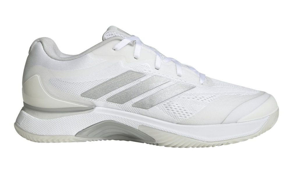 Женские Кроссовки теннисные Adidas Avacourt 3 Clay - cloud white/silver metallic/dash grey