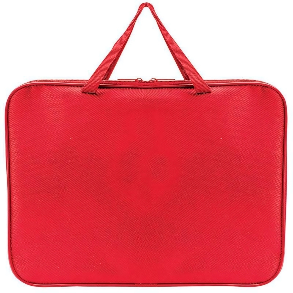 Папка офисная А4 цветная ЛАЙТ, ткань, 350/275/20 красная (Пчелка)