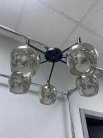 Люстра потолочная BOBO  E27*5*60W черный, бронза