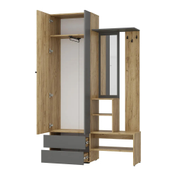 Прихожая Твист ПР-04, Крафт, Графит