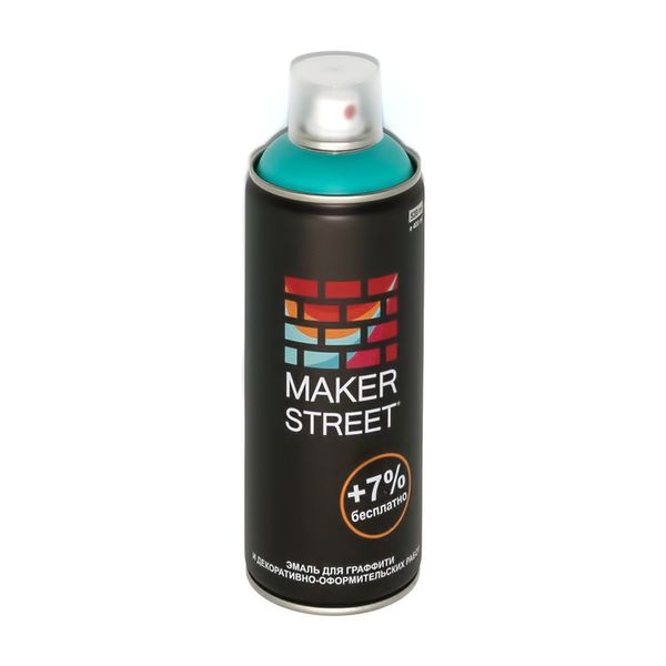 Эмаль для граффити 400 мл, 604 Бирюзовый, Makerstreet MS400