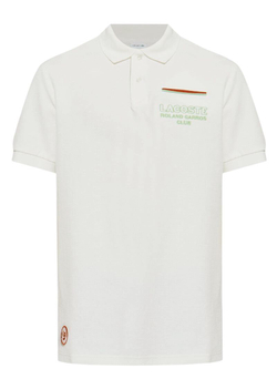Мужское теннисное поло Lacoste Roland Garros Club - белый