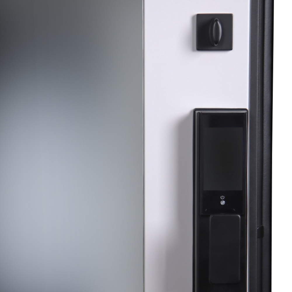 Стальная дверь "Авангард" с зеркалом (биометрический замок)