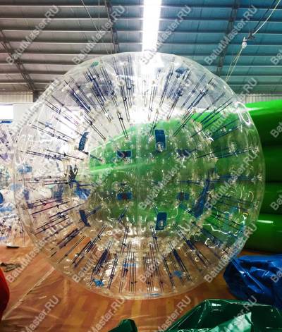 Зорб ПВХ"Капля", с цветными стропами, диаметр 3 м