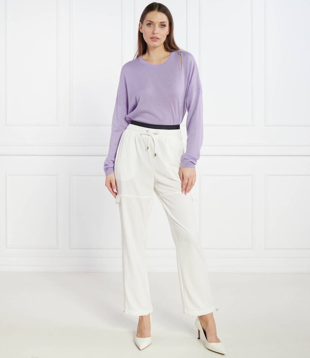 Хлопковый свитер Liu Jo - лавандовый(CA4115 MA63O)