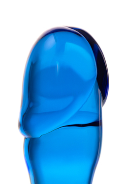 Анальный фаллоимитатор Sexus Glass, стекло, синий, 13 см