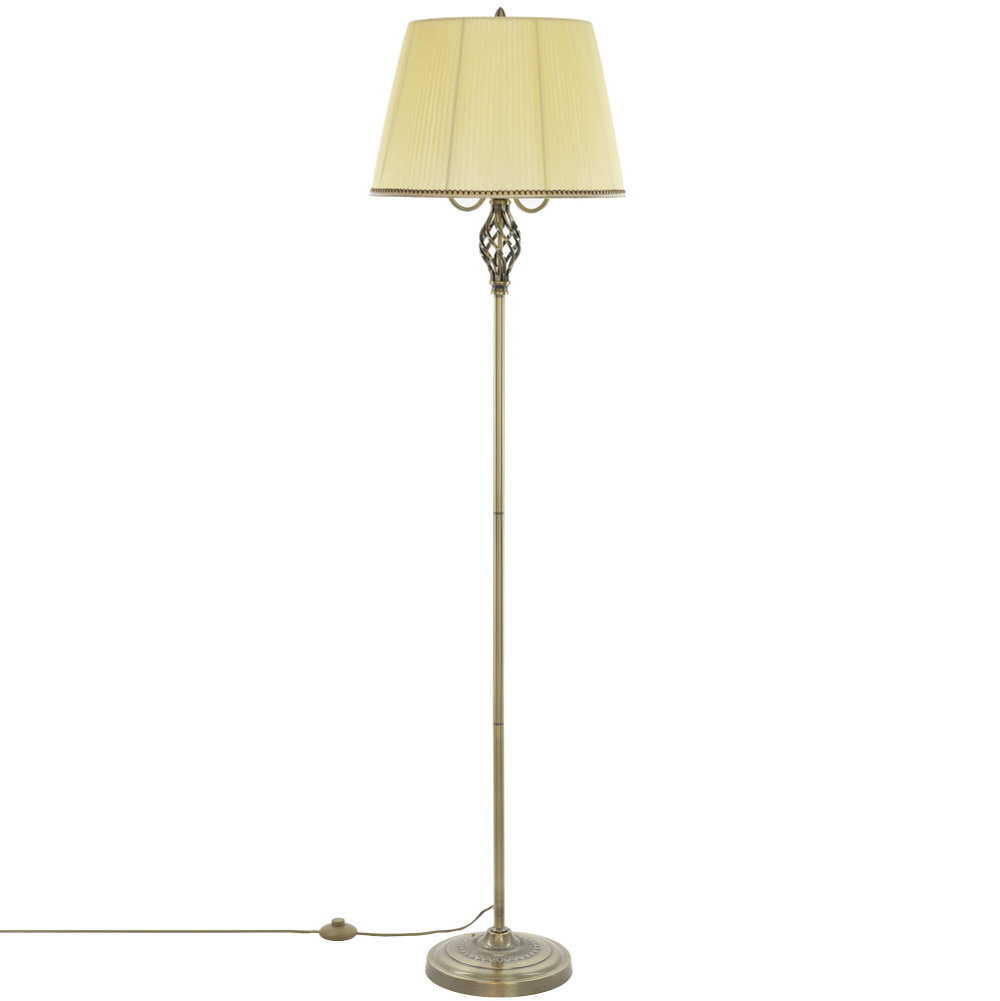 Citilux Вена CL402933 Торшер бронза с кремовым абажуром