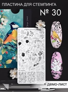 Пластина для стемпинга Enigma Stamping №030