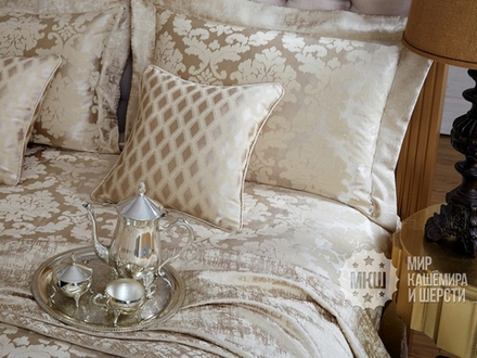 Люксовый комплект штор и покрывала ОДА (арт. 36BS)  - (270х275)х2 см., покрывало 240х260 см.