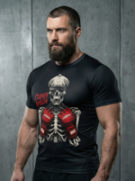 Футболка тренировочная мужская черная LEGENDA Кости боевые