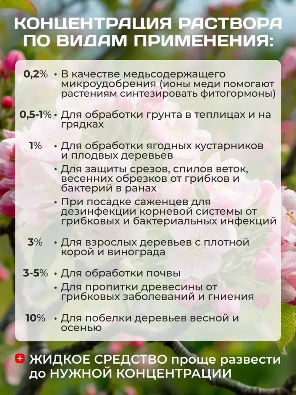 Медный купорос раствор 10% для растений, для деревьев Медный купорос от плесени, строительный антисептик 1л