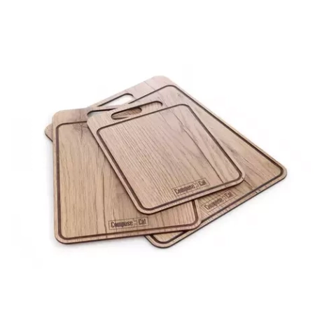 Доска разделочная с желобом 33x25см ComposeEat дуб натуральный
