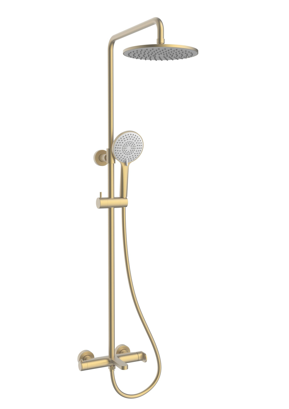 Душевая стойка Рондо (Rondo) VSFS-1R1BG с изливом, брашированное золото