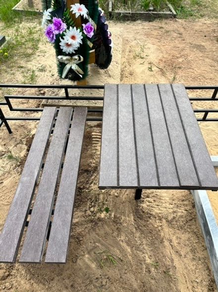 Установка Стола и Лавки из полиуретана