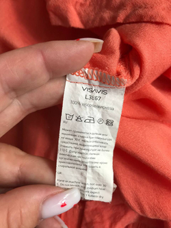 Блузка VASAVIS из вискозы в коралловом оттенке 44 размер