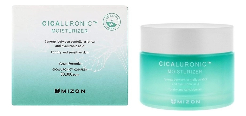 MIZON Увлажняющий крем для лица с экстрактом центеллы азиатской и гиалуроновой кислотой - CICALURONIC MOISTURIZER ,50 мл