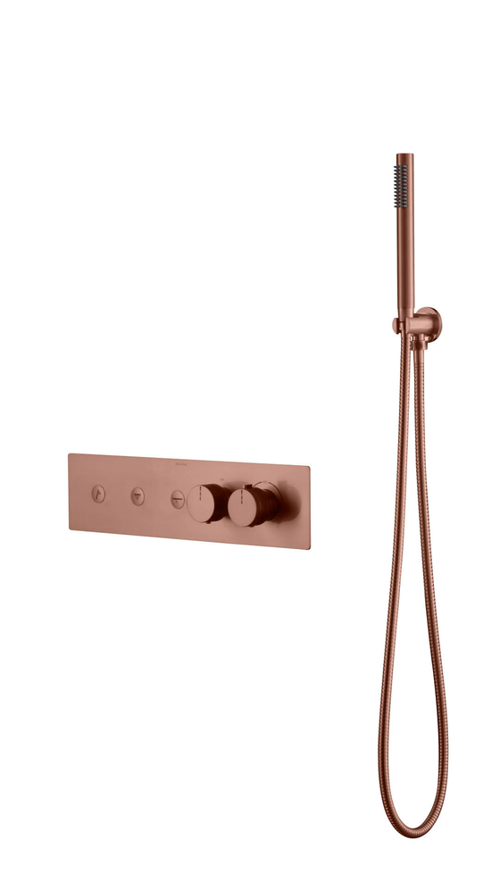 Смеситель FUSION TERMO с ручным душем COPPER BRUSHED