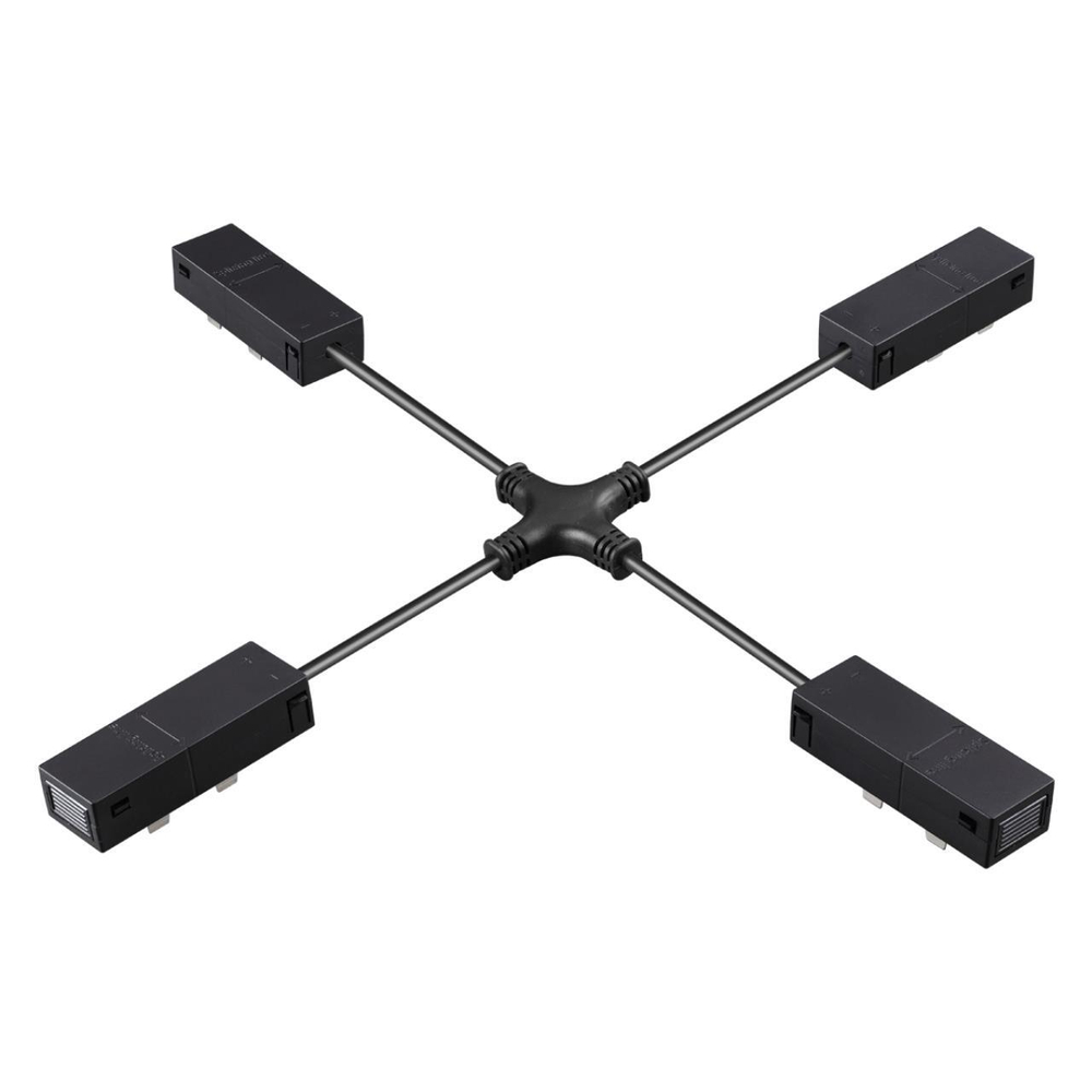 135315 PORT NT25 206 черный Гибкий токопроводящий соединитель "X" IP20 90-240V VECTOR