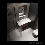 Встраиваемый смеситель для душа с тропическим и ручным душем TZAR K3415021NM черный