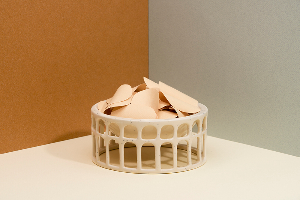 Миска сервировочная керамическая hestia белая