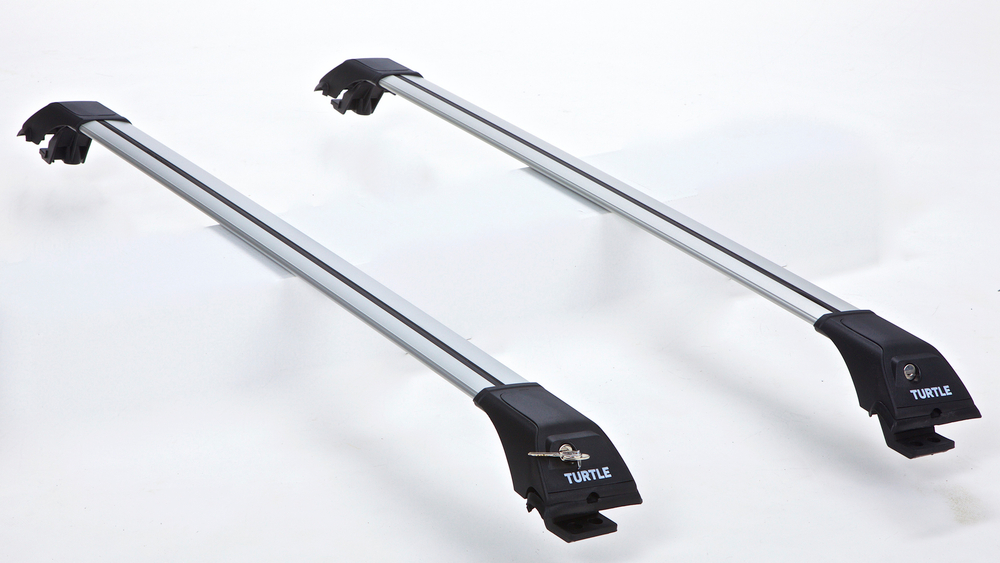 Багажник Turtle Tourmaline V1 на крышу для JEEP LIBERTY 2001-2007 (На обычные рейлинги),серебристый, арт.5.TUR.03.05.V1.S