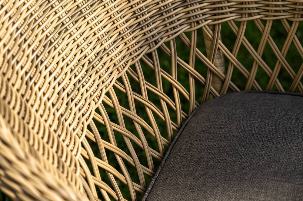 "Эспрессо-150 S" обеденная группа плетеная, цвет соломенный