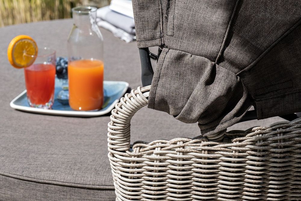 "Стильяно" плетеная кровать круглая, цвет бежевый