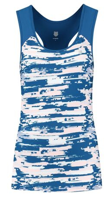 Женский топ теннисный K-Swiss Tac Hypercourt Stripe Tank - небесный