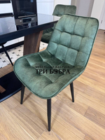 Кухонный раскладной стол "Прадо" черный мрамор и 4 стула Бостон