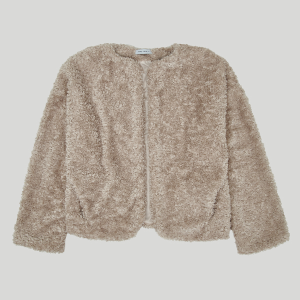 Faux Fur Jacket Beige