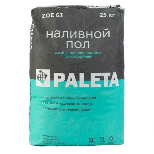 Пол наливной Paleta ZOE 63 финишный 25 кг