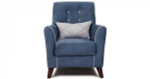 Кресло Френсис велюр серо-синий