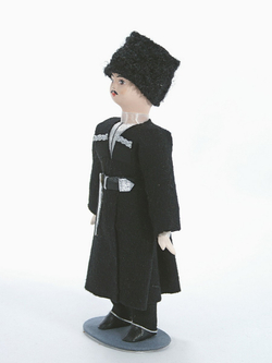 Кукла коллекционная в кавказском мужском костюме: черкеска, папаха