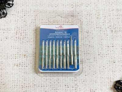 Иглы для бытовых машин универсальные Ассорти-10 (№70, №80, №90, №100), 10 игл