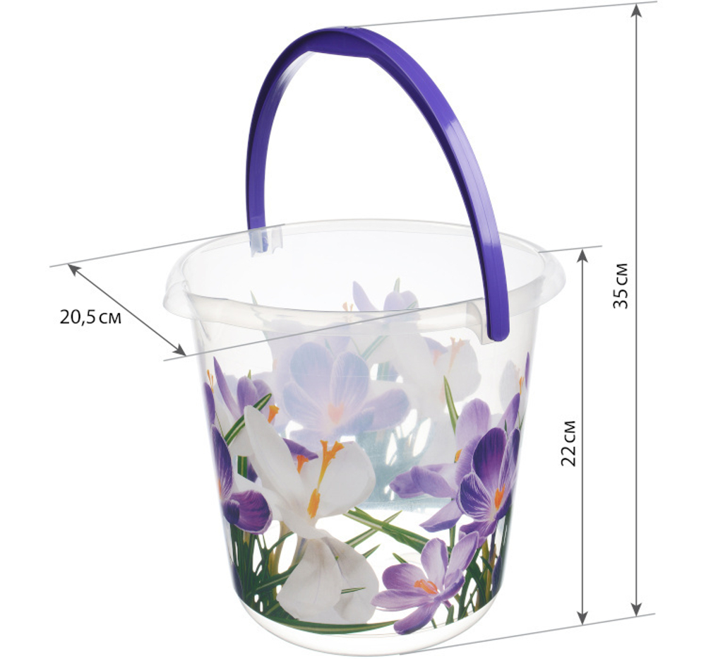 Ведро ДЕКО 5л с рисунком М2425