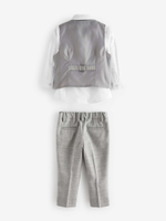 Комплект из четырех предметов для мальчика Next 633-694, Светло-серый, Белый