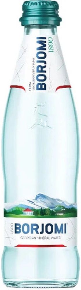 Вода природная минеральная Боржоми Газированная / Borjomi Sparkling 0.33 - стекло