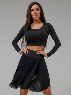 Шорты-юбка Dolly Midi Shadow, Черный