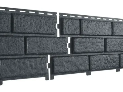 Ю-пласт Фасадные панели Стоун-Хаус, Кирпич, Графитовый, 20 шт