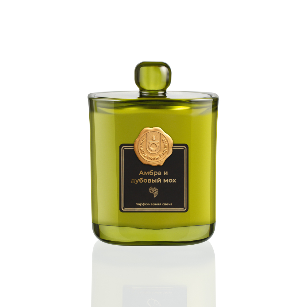 Аромасвеча AROMATICA Амбра и дубовый мох, в подарочной коробке