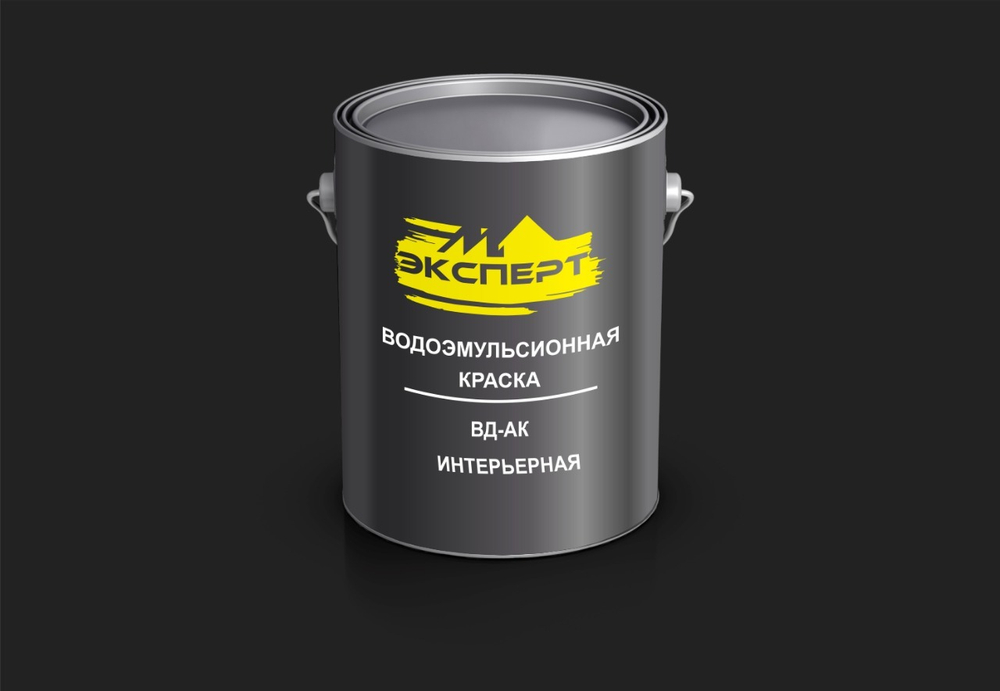 Краска водоэмульсионная ВД-АК интерьерная, белая, Вес: 15кг
