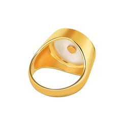 печатка «глаза Солнца» из перламутра с бриллиантом