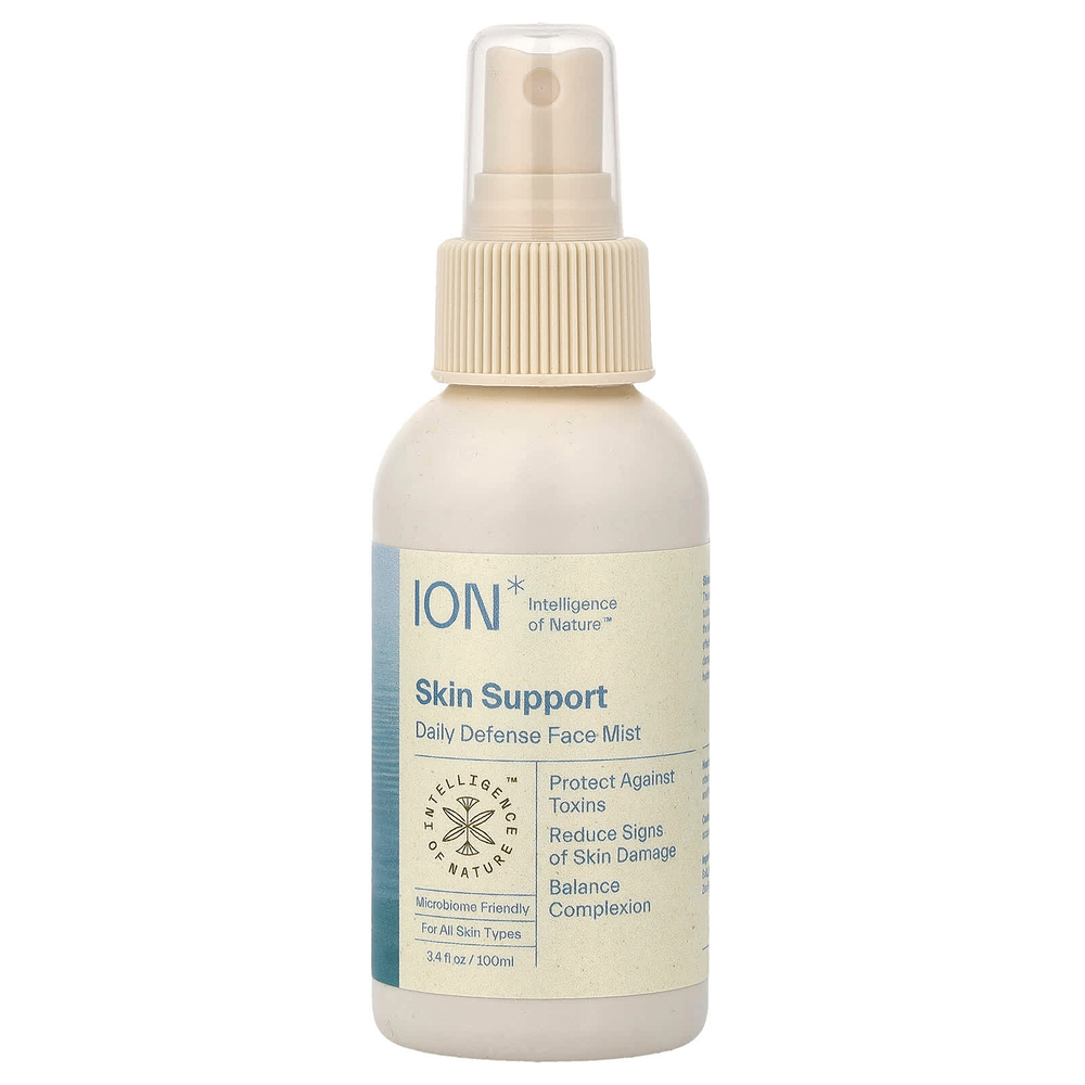 ION Intelligence of Nature, Skin Support, спрей для лица для ежедневной защиты, для всех типов кожи, 100 мл (3,4 жидк. унции)