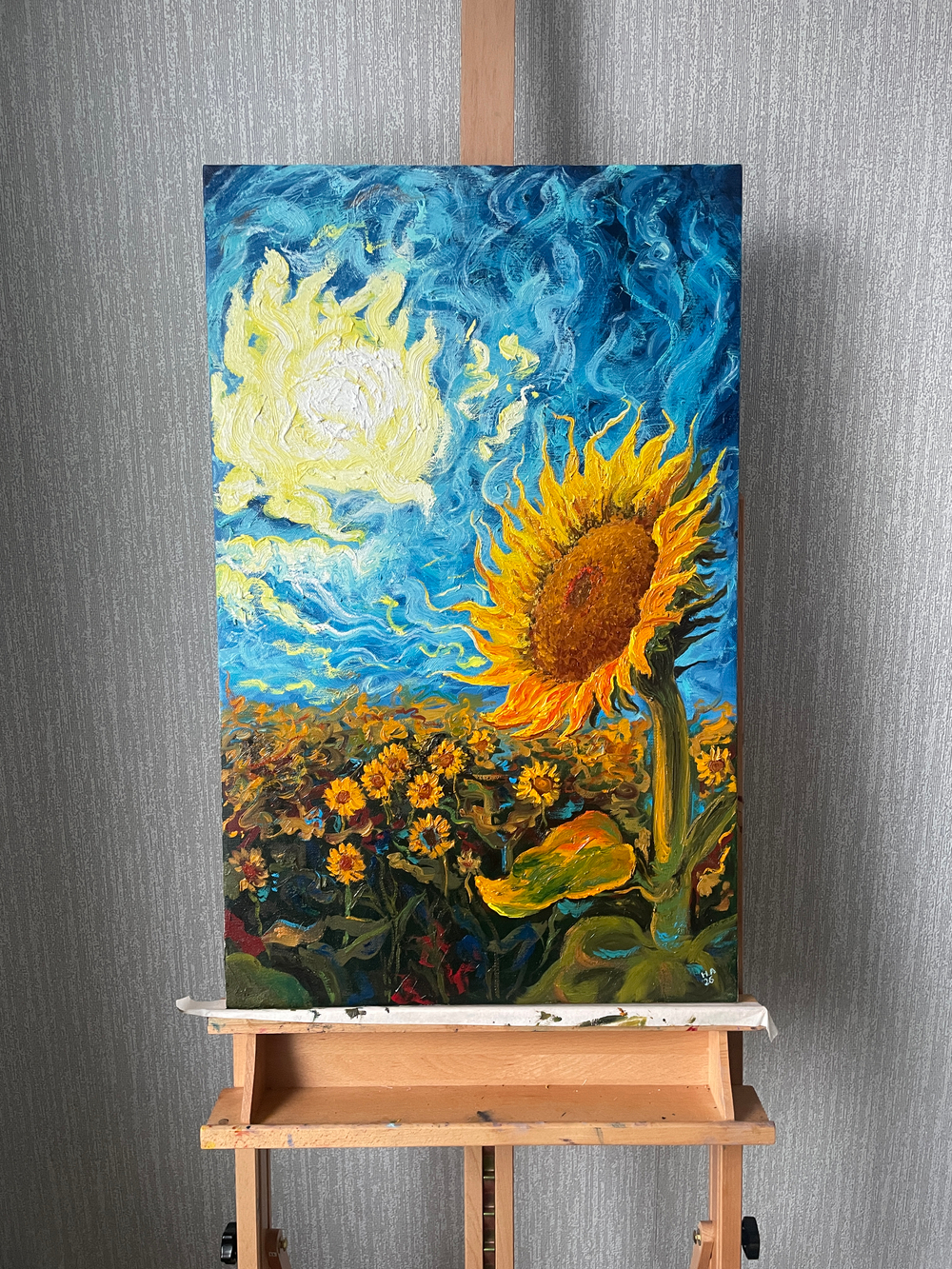 Картина маслом на холсте "День солнца" 80х50 см. Деревянный подрамник. Художник Наталия Осадчук