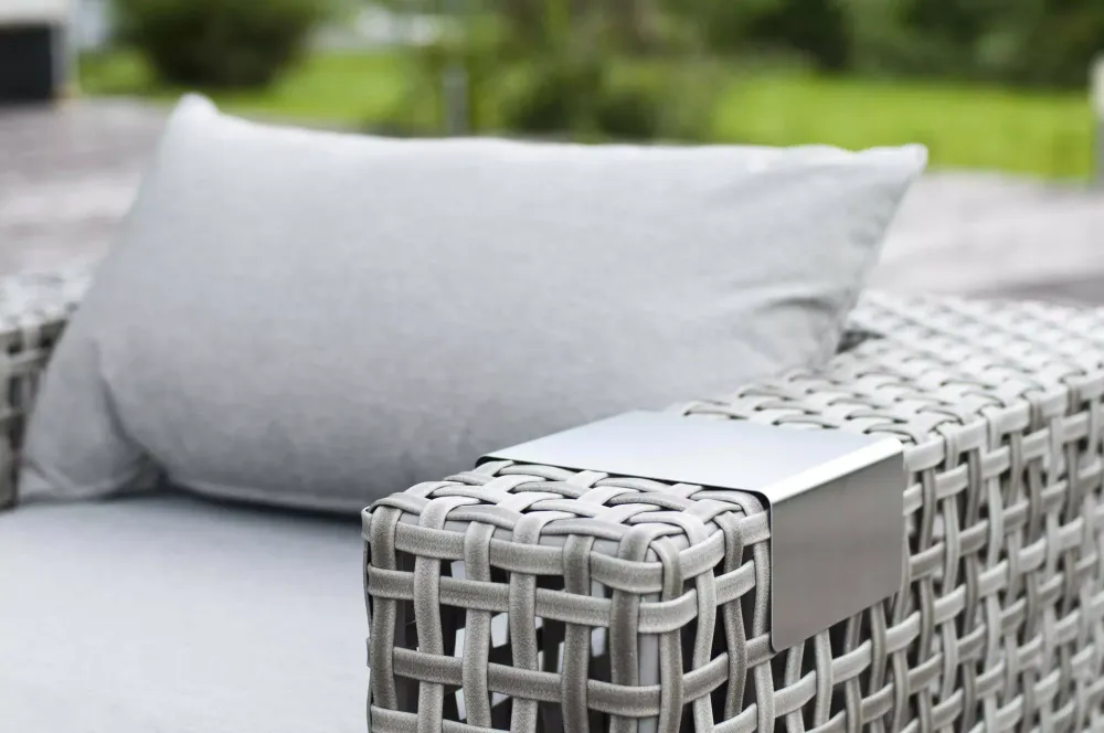 "Тито" лаунж-зона из искусственного ротанга, цвет серый