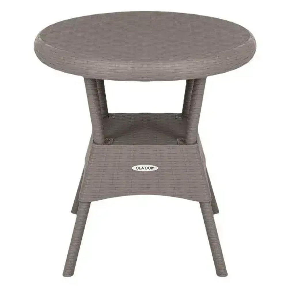 Стол круглый RATTAN Ola Dom серый 700х720мм
