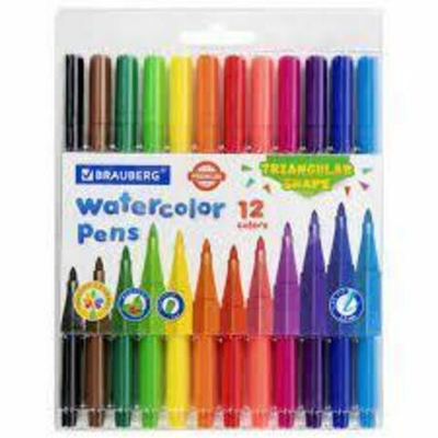 Фломастеры 12 цв BRAUBERG "PREMIUM" смываемые, картон.упак. 151657, 151938