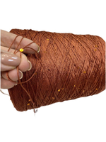 Пряжа на бобине (Италия)95% хлопок с пайетками 5% п/л 100г-450м 360г