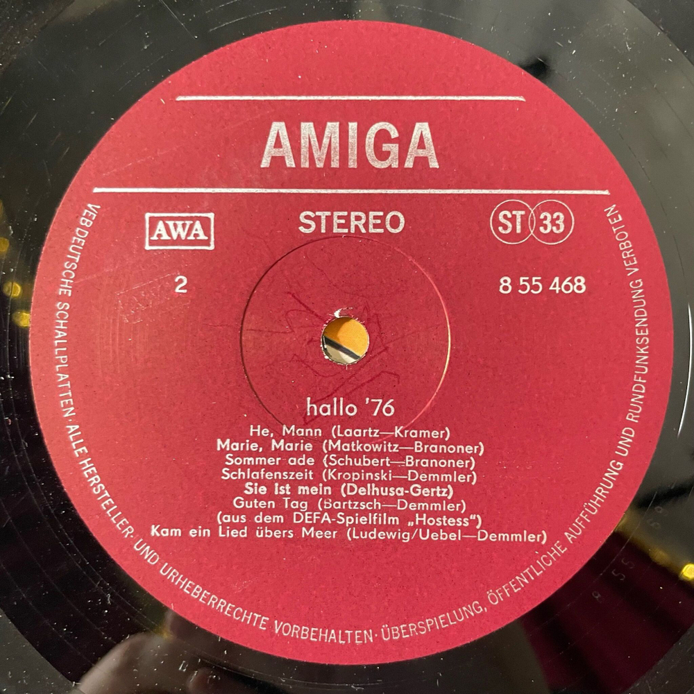 Винтажная виниловая пластинка LP Сборник Hallo 76 (ГДР 1976)