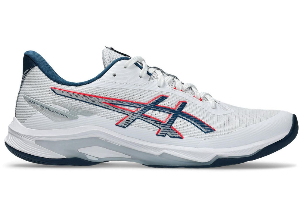 Мужские кроссовки для бадминтона/сквоша Asics Netburner Мячistic FF 4 - white/mako blue